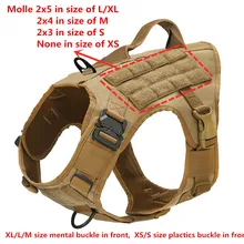 

Dog Harness with 2 Metal Buckle,Working Dog Vest with Handle,No Pulling Front Leash Clip,Hook Loop front