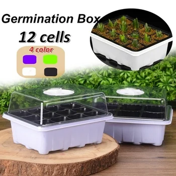 

Garden Yard Tray 6 Hole 12 Hole Grow Box Nursery Seedling Starter Garden Plant Pot Hot Gardening with Cover Gardening Plant Box