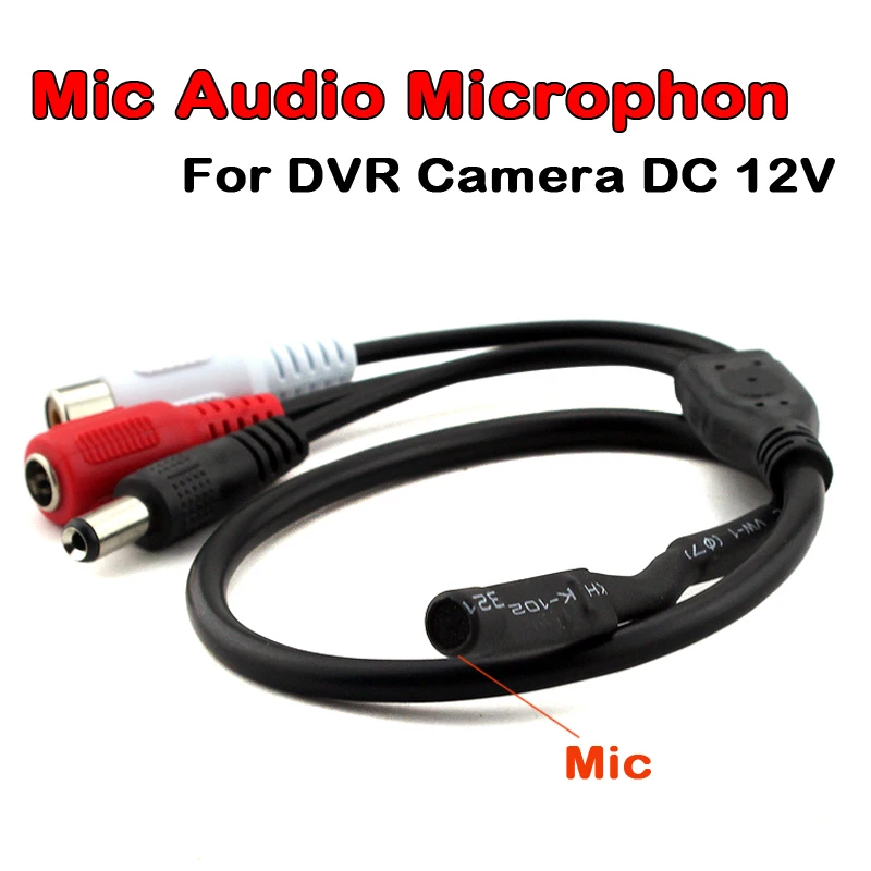 

CCTV Mini Microphone for Audio pick up in Wide Range Camera Mic Audio Microphone for Security Camera DVR Video system DC 12V