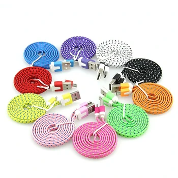 

1m/2m/3m Mini V8 Connector 3FT Rope Type-c Fast Charger Wire Charging Sync Data Cable Cord for Huawei Android Multiple colors