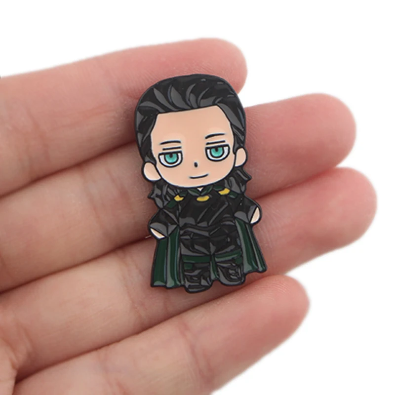 Thor and Loki с героями мультфильмов, шпильки из цинкового сплава для мужчин и женщин, рубашка, очаровательное пальто, insignia, одежда, рюкзак, аксессуары E0688