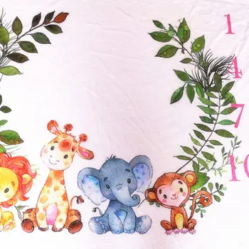 

Cartoon Animal Baby Photography Blanket Kids Infant Photo Background Cloth U90B