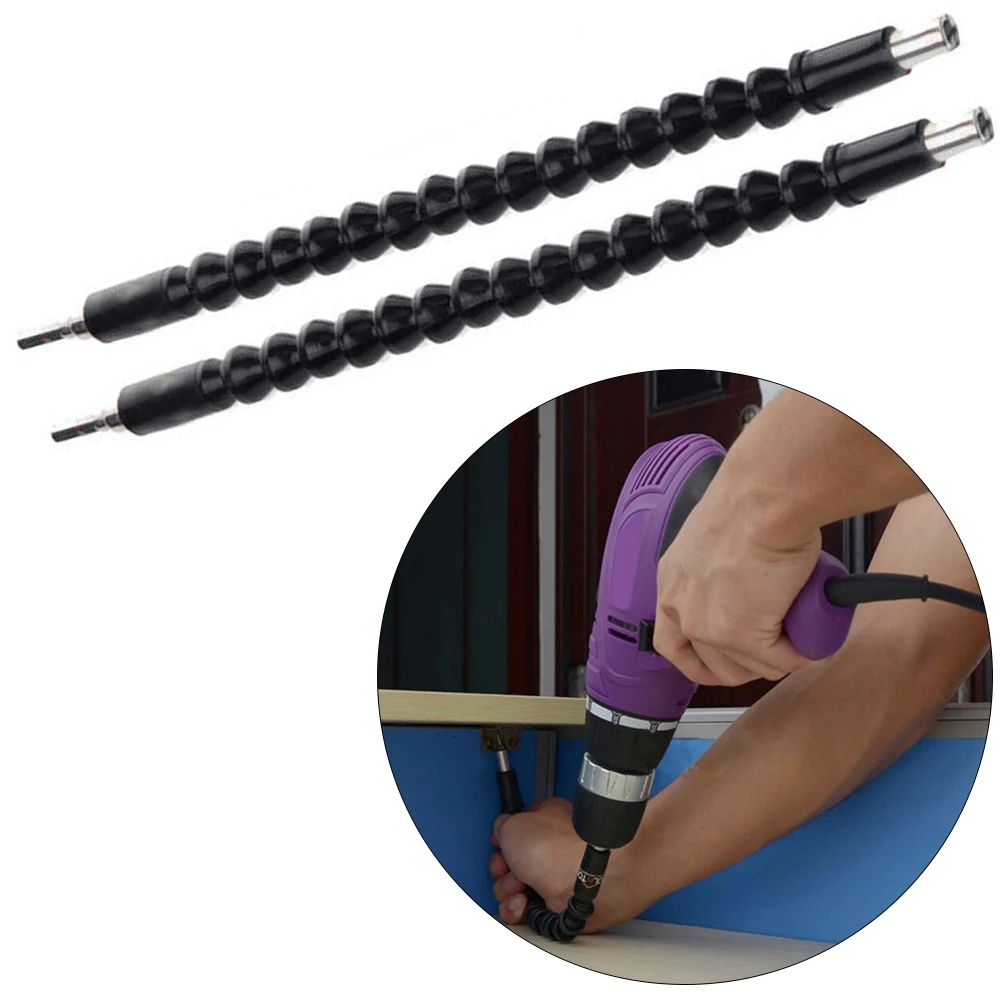 

2x Flexible Shaft Screwdriver 11.6 Lengthened Soft Extension Rod 1/4Hex Shank