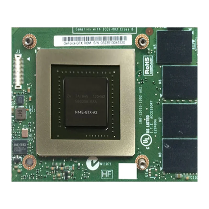  GTX780M GTX 780M GDDR5 4GB N14E-GTX-A2 Video Graphic Card With X-Bracket For Dell M18X R2 R3 R4 M17