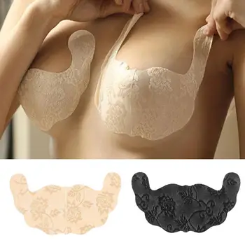 

Adhesive Bra U Shape Breast Stickers Strapless Disposable Push Cover On Silicone Petals Nipple Stick Up Invisible Bra Pads T9P3