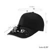 Summer Solar Panel Powered Cooling Fan Baseball Cap Outdoor Peaked Sun Visor Hat 6