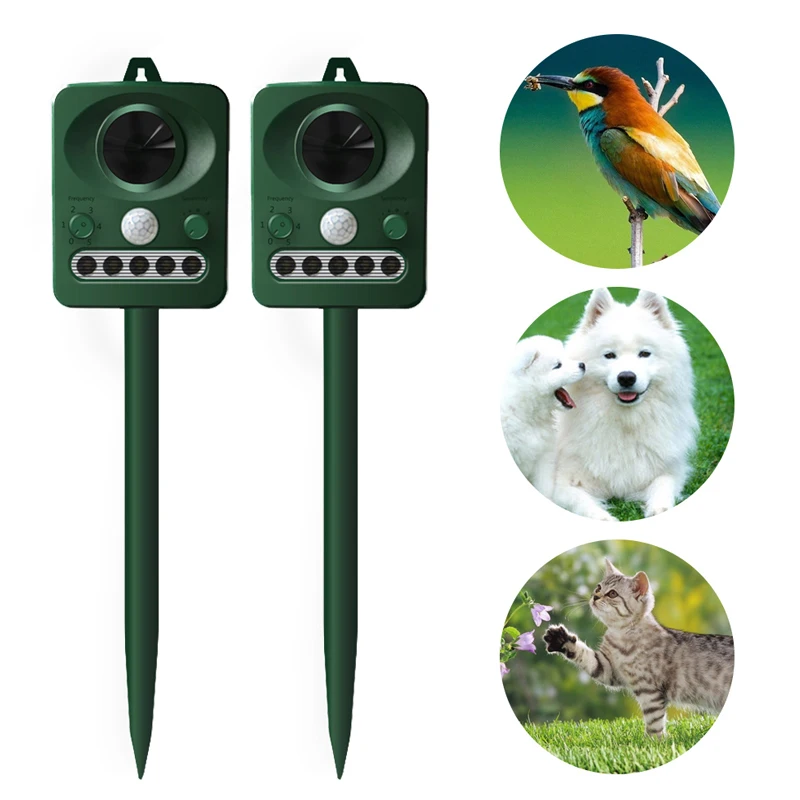 

Infrared Detector Insect Ultrasonic Dog Repeller Ultrasonic Cat Repeller Eco Friendly Electronic Announciator Yard Solar Energy