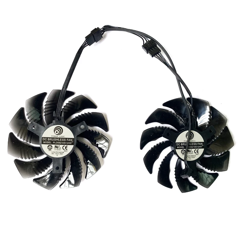 Вентилятор для видеокарты GIGABYTE GTX1050 Ti 1060 1070 1080 RX 470 480 570 580 PLD09210S12HH 2 шт. | Компьютеры