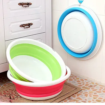 

Folding Bucket Portable Collapsible Basins Car Washing Tool Vegetable Fruit Basin High Capacity Household Cleaning Bucket