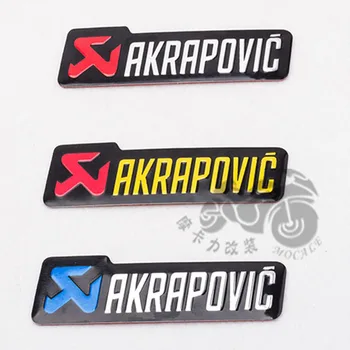 

New Universal 100X30mm Aluminium 3D Label Stickers Moto Exhaust Muffler Sticker Silencer Decals For Motorcycle