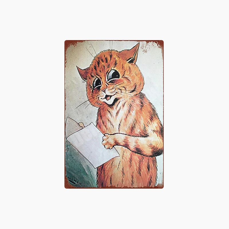 J The Cat Show налет винтажные металлические жестяные вывески бар паб кафе украшение дома Счастливое Рождество для кошки настенные художественные Плакаты Декор MN136 - Цвет: J
