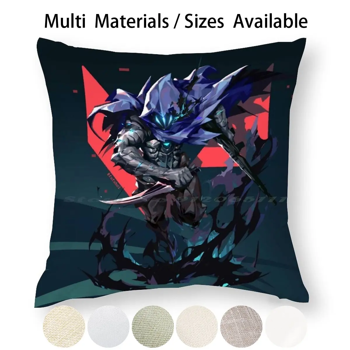 Omen Valorant Pillow Case Throw Pillow Cover Cotton Linen Flax Omen
