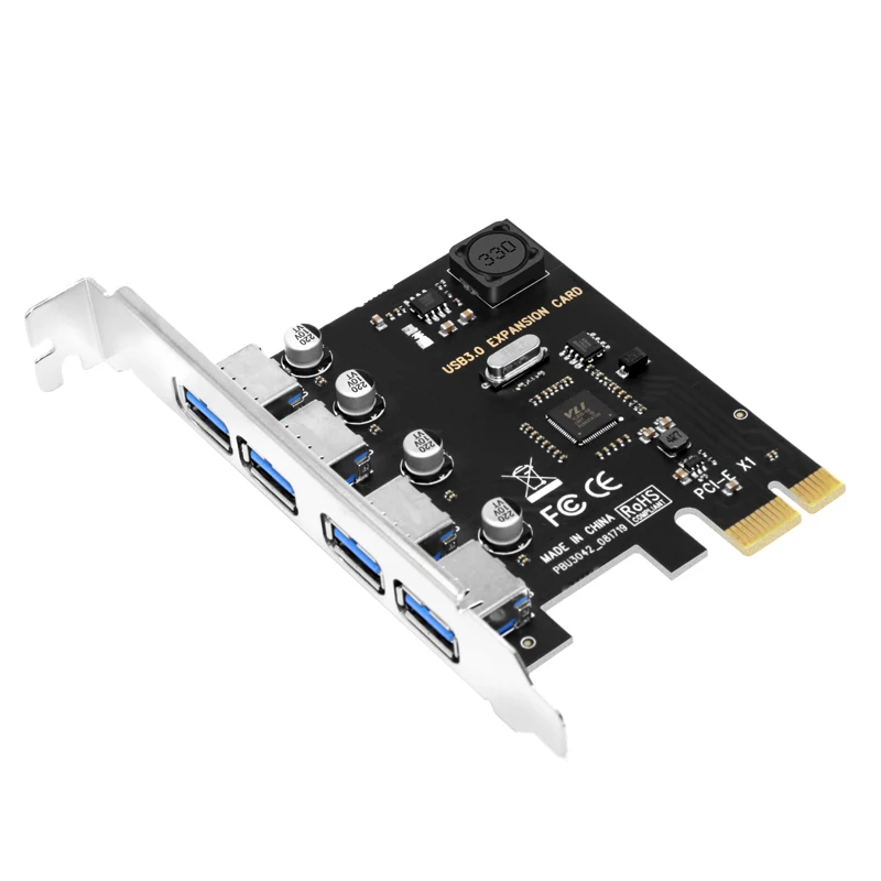 Плата расширения PCI E с 4 портами USB 3 0 Express PCIe концентратор контроллер e 1X|Платы