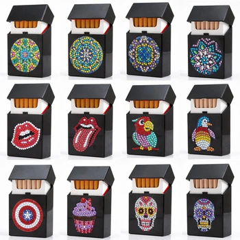 

DIY Special Diamond Painting Cigarette Case Jewelry Box Rhinestone Embroidery Crystal Bead Organizer Storage Case Card Container