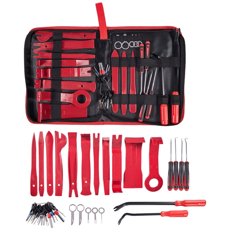 

40Pcs Auto Audio Trim Removal Tool Set Car Panel Door Audio Trim Removal Install Tool Kit Upholstery Removal Tool with Storage B