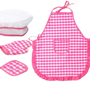 

Kids Kitchen Pretend Play Set - Including Apron&Chef Hat & Cookware Utensils