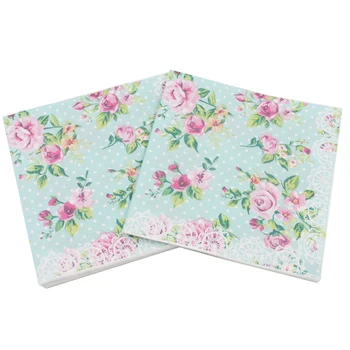 

Hot YO-100 Pcs Printed Feature Rose Paper Napkins for Event Party Decoration Tissue Paper Towels Daily Necessities