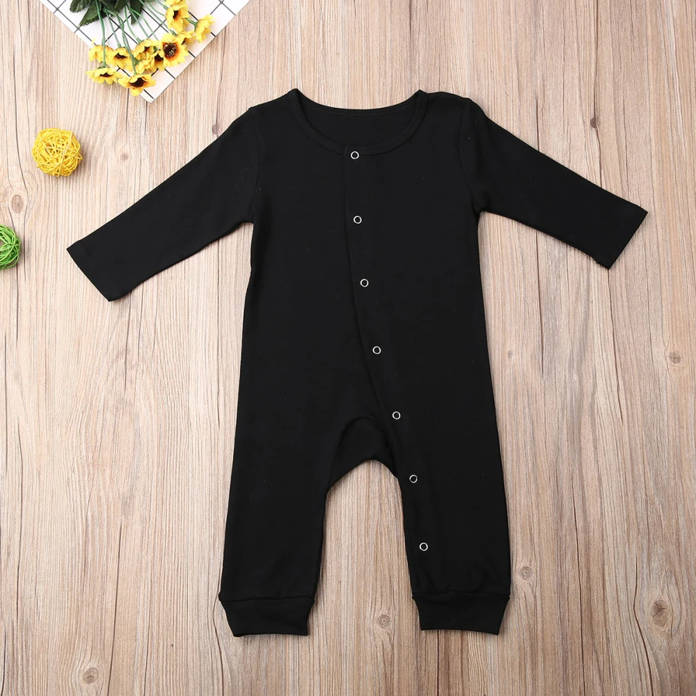 Размер 0-24M Pudcoco, 0-6 M, комбинезон с длинными рукавами для новорожденных девочек и мальчиков 12-24 M, однотонный комбинезон, одежда