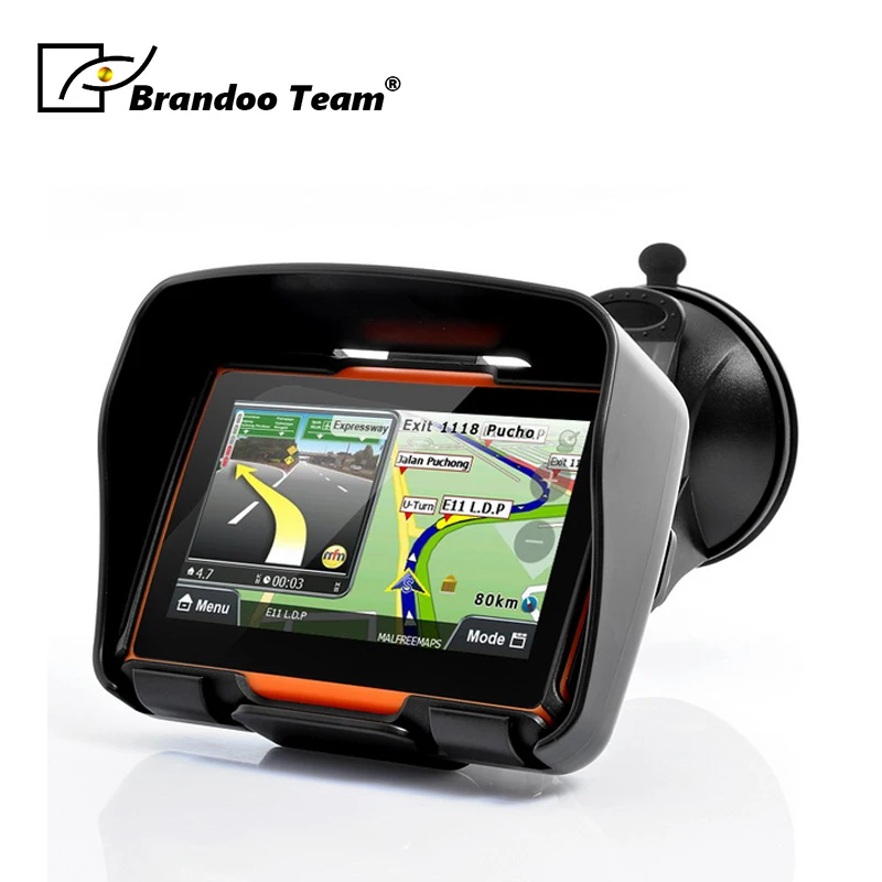 Gps автомобильный мотонавигатор 4," сенсорный экран IPX7 водонепроницаемый с Bluetooth FM мотонавигатор