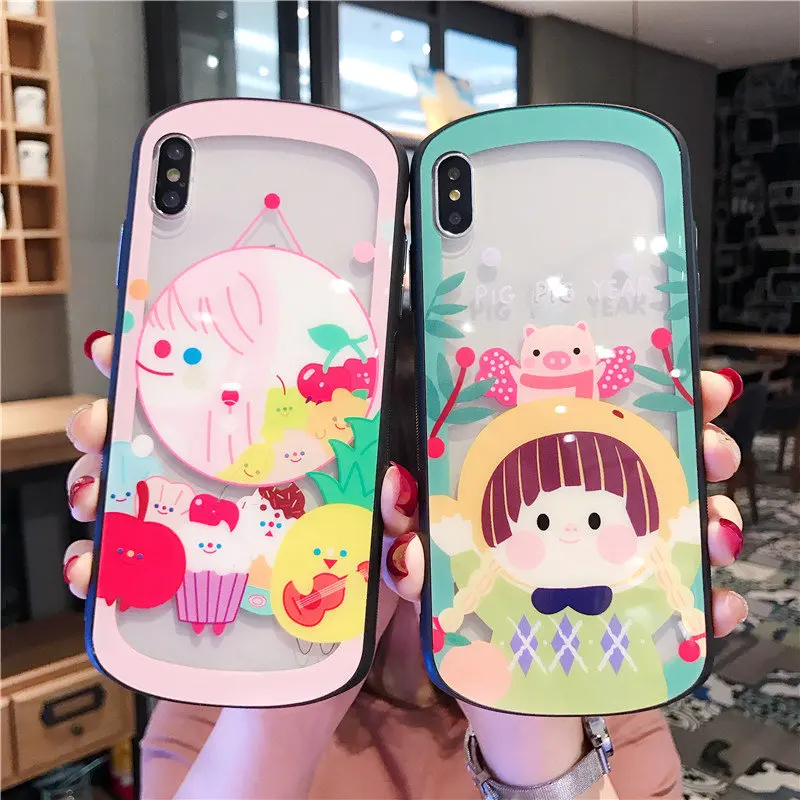 Новое поступление специальный мультяшный чехол для iPhone X XS MAX XR 8 8 Plus 7 7 Plus 6 6S 6S Plus защитный ковер для бампера Ins Fashion