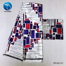 LIULANZHI нигерийские атласные ткани 4 ярдов атласные принты ткань+ 2 ярдов шифоновая ткань Новое поступление шелковая атласная ткань ML8X131-ML8X144