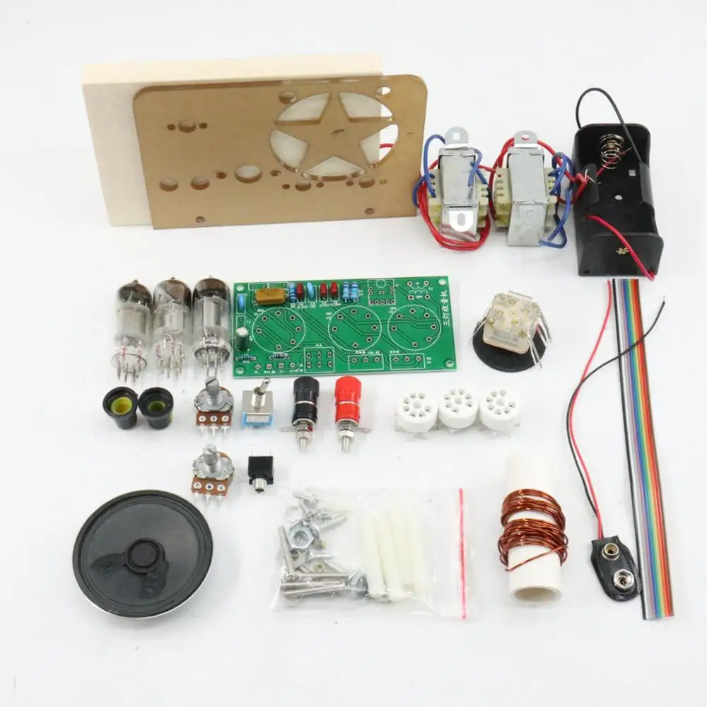 1PCS/LOT Regenerative DC three lamp tube shortwave radio kit CW SSB receiver battery-powered shortwave
