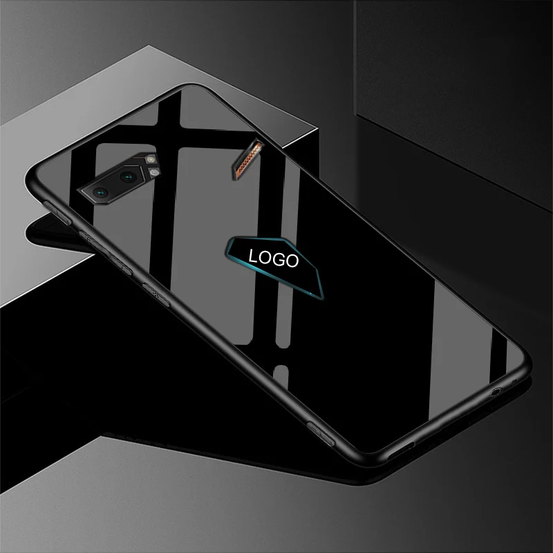 Чехол из закаленного стекла для Asus ROG Phone2 ZS660KL градиентный цвет задняя крышка для Asus ROG Phone2 ZS660KL Мягкие силиконовые чехлы для телефонов
