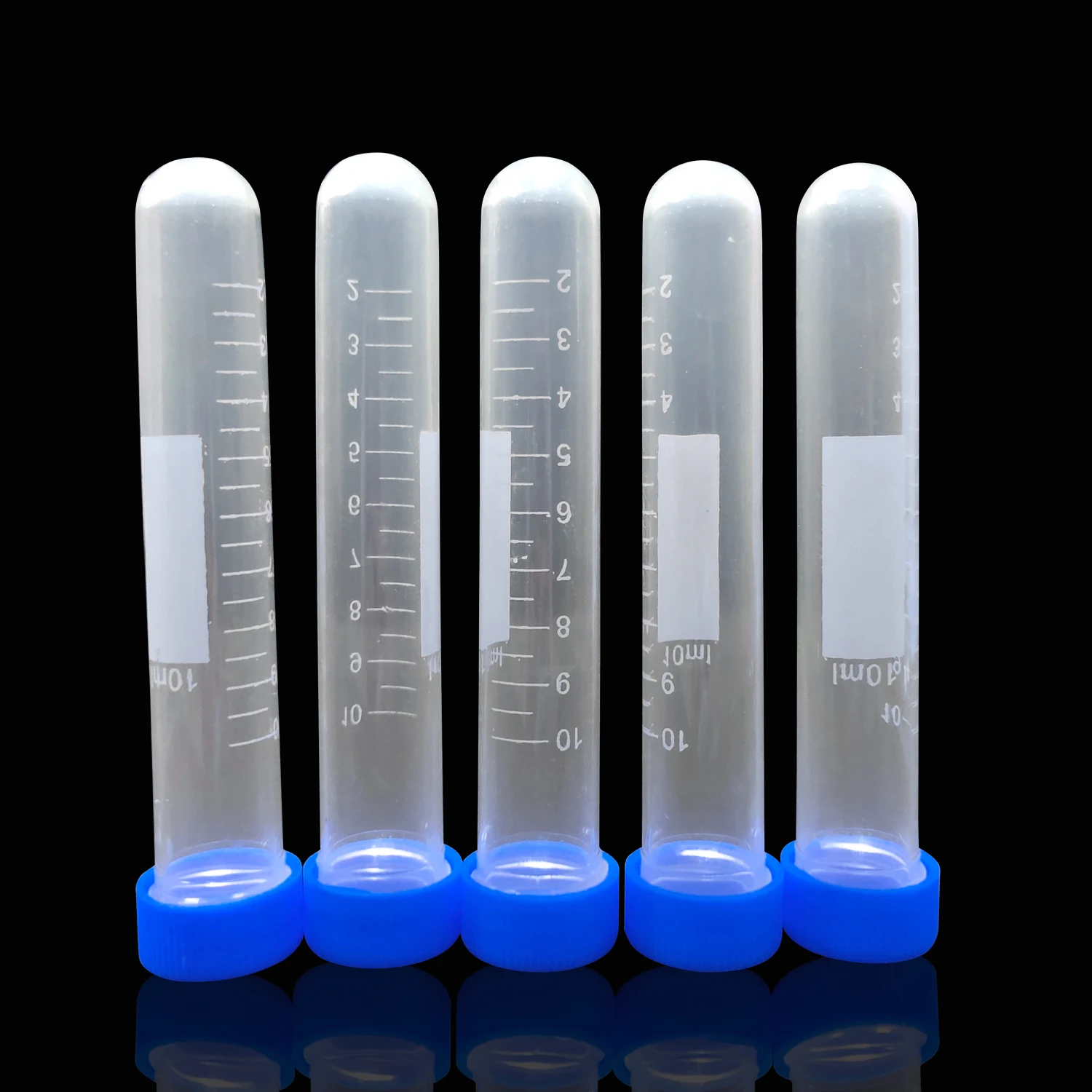 10ml Plastic Centrifuge Tubes Round Bottom Graduated Marks blue Screw Cap Pack of 50pcs | Канцтовары для офиса и дома
