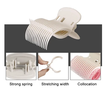 

12pcs Hair Rollers Clip Hot Roller Clips Hair Curler Claw Clips Hair Perm Insulation Clip Random Color