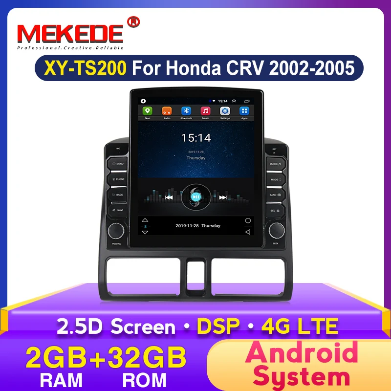 Автомобильный мультимедийный плеер MEKEDE автомагнитола 2 5D с экраном Android и GPS для