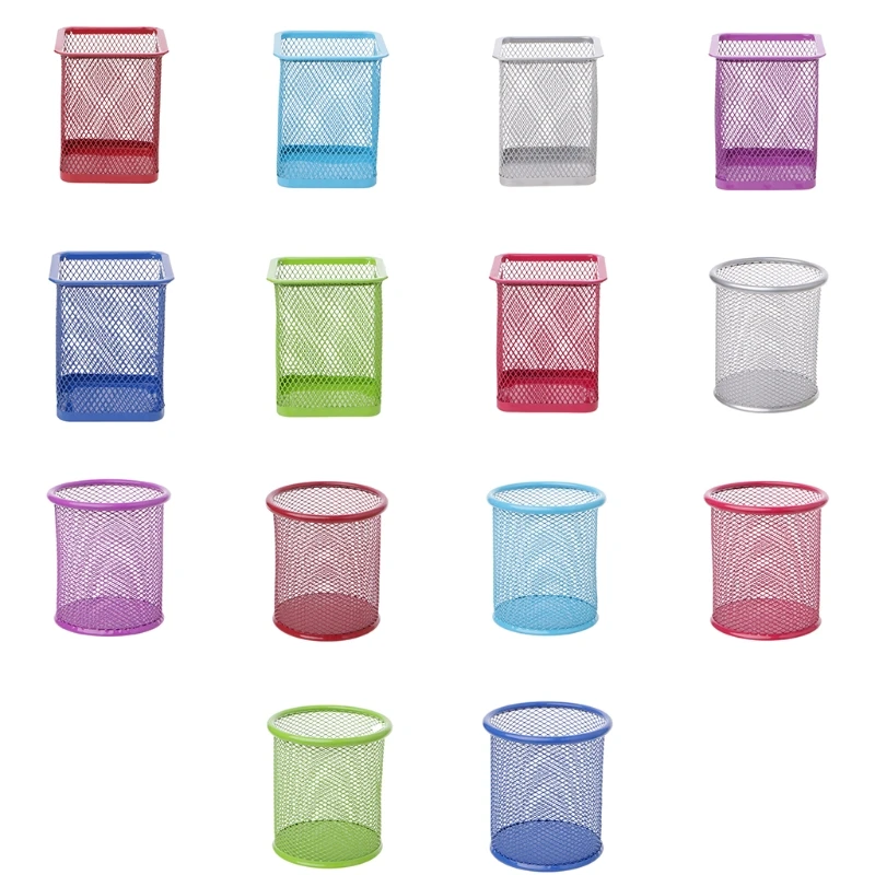 

Rectangular Mesh Style Metal Pencil Holder Organizer Desk Pen Containers