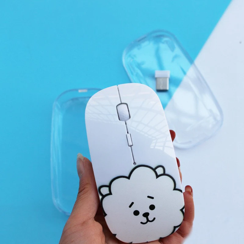 Ratón inalámbrico con luces LED, Mouse Mini inalámbrico silencioso, USB, óptico, ergonómico, batería para juegos, Notebook, ordenador - Imagen 4