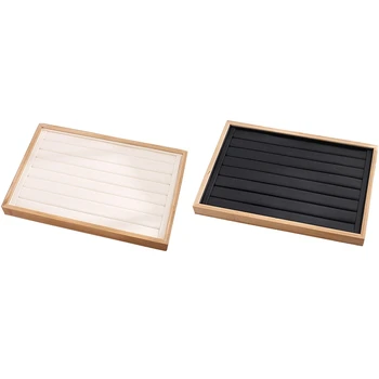 

New Fashion Solid Bamboo Wood Jewelry Display Tray Earrings, Pendant, Bangle, Bracelets Display Plate Nature