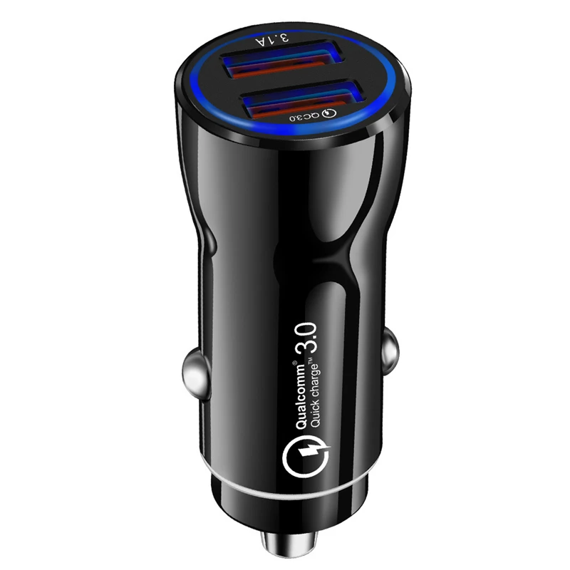 Dual-Port Fast USB Car Charger with Quick Charge 3.0 Technology