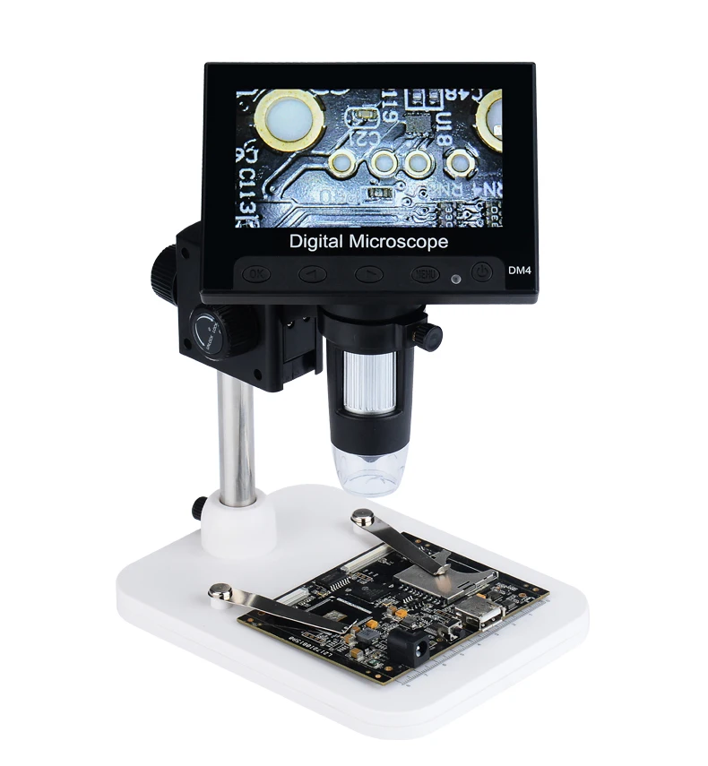 1000X4,3 ''HD720P цифровой микроскоп с ЖК-дисплеем Портативный настольный электронный эндоскоп Лупа DM04