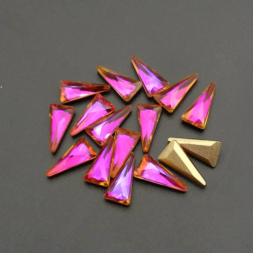 4X8mm Purple Orange Высокое качество, 50 шт., Стразы для ногтей с плоской задней поверхностью, стеклянные хрустальные подвески, драгоценные камни для украшения ногтей, аксессуары, 3D украшение для ногтей, маникюр - Цвет: 4X8mm Purple Orange