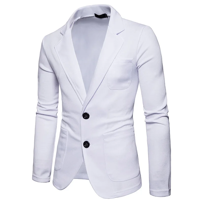 

Men's Spring and Autumn Fashion Men's Wear Two-button Casual Small Suit Jacket White Blazer Men Mens Blazer Mens Suits Jacket
