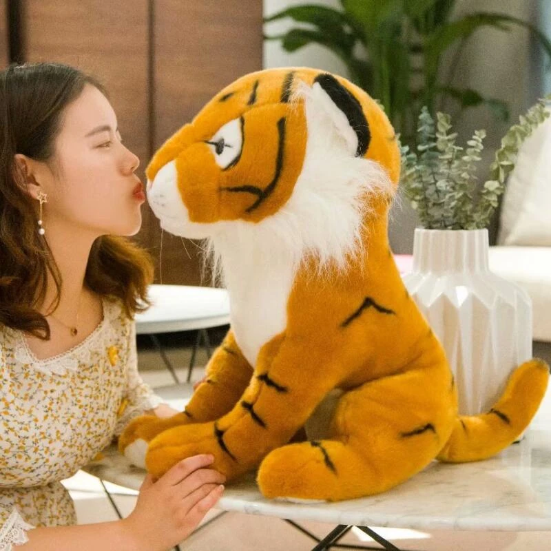 Munecos De Peluche Kawaii Para Ninos Juguetes De Simulacion De Tigre Blanco Almohada De Bebe Chico De Peluche Peluches Y Munecos De Peluche Aliexpress
