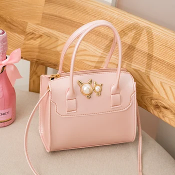 

New Luxury Pearl Leather Handbag Famous Brands Designer Female Tide Pink Lovely Shoulder Bag Women Messenger Bag Feminina Sac