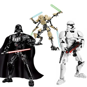 

Star Wars Buildable Figure Stormtrooper Darth Vader Kylo Ren Chewbacca Boba Jango Fett General Grievou Action Figure Toy For Kid