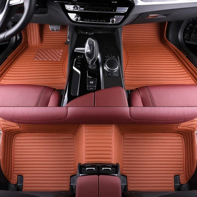 brown Автомобильные коврики на заказ для Volvo, все модели s60, s80, c30, s40, v40, v60, v70, xc60, xc70, xc90, 3D автомобильный Стайлинг, авто аксессуары - Название цвета: brown