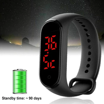 

LED Smart Check Temperature Watch Bracelet Wristband Tracker Waterproof Time Monitor Remind Color Screen Kid Adult Thermometer