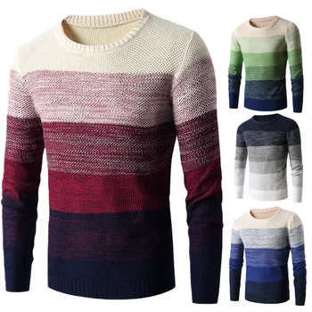 

Men 2020 Autumn sweater Spring Fashion Casual Sweater O-neck Slim Fit Knitting Mens Pullover Long Sleeve Sweater Coat Full New