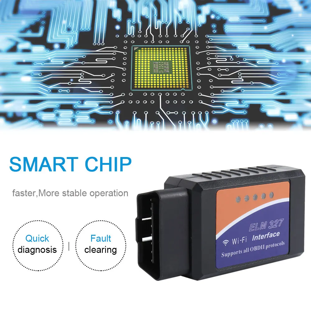 Автомобильный OBD2 ELM327 V1.5 Bluetooth/wifi автомобильный диагностический инструмент ELM 327 OBD Код считыватель чип PIC18F25K80 работает для Android/IOS/Windows
