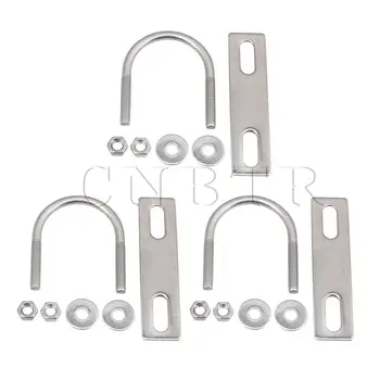 

CNBTR 3pcs 304 Stainless Steel U Bolt Set Marine Boat Deck Hardware M6x38