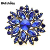Wuli&baby Luxury Crystal Sun Flower Brooches For Women 2022 New Weddings Office Party Brooch Pins Gifts ► Photo 3/6