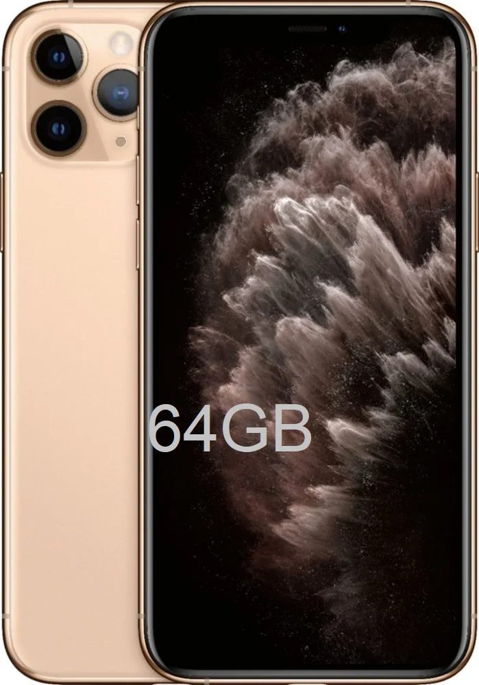 iPhone 11 Pro/Pro Max Тройная камера заднего вида 5,8/6," Super AMOLED дисплей A13 Чипсет IOS 13 смартфон MI BlueTooth - Цвет: Gold 64G
