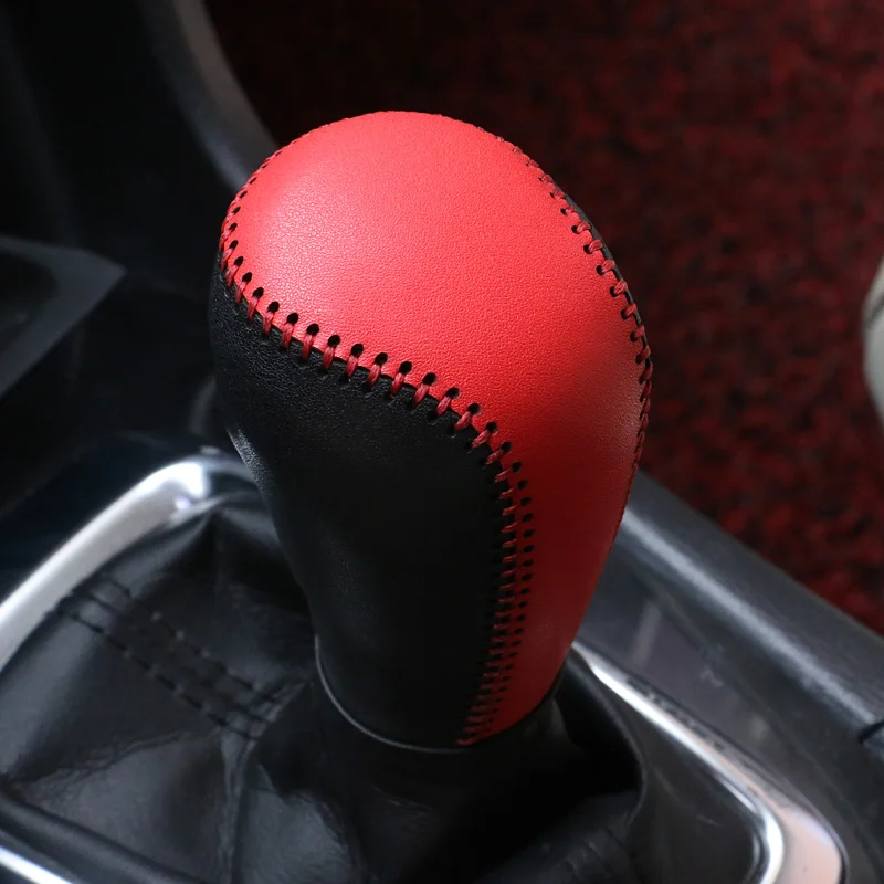 Кожаная Ручка Переключения рулевого механизма автомобиля крышка для Mazda CX-5 CX-4 Mazda 6 Artz Angkeira красный, коричневый, синий, черный