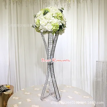 

New metal flower stand electroplating road guide high-end flower decoration window display