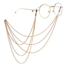 Wish EBay модные противоскользящие очки с цепочкой стиль металлические очки шнур Многослойные кисточки ручная работа система
